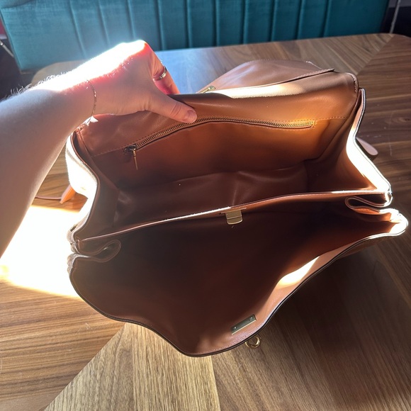 Brown Handbag Kelly Top Handle 2Way Purse Medium Size - Picture 6 of 8